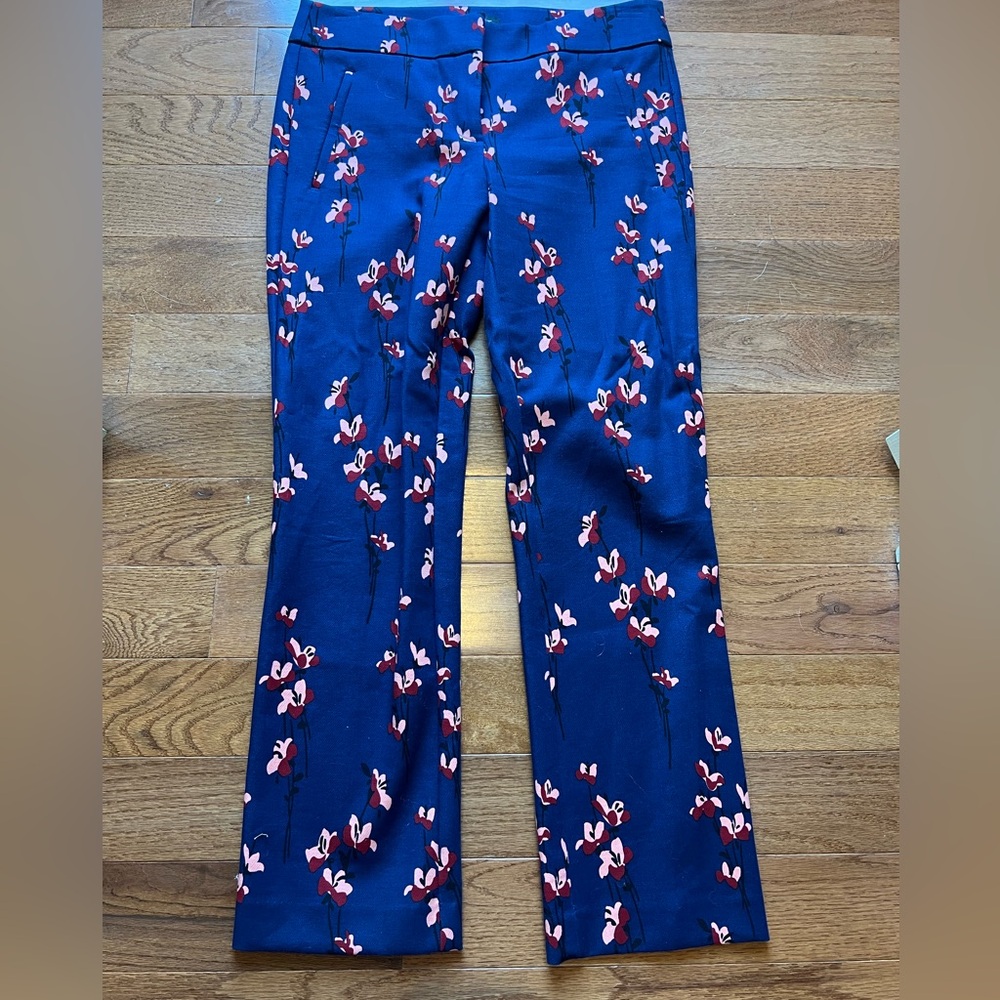 Loft Floral Print Blue Pants